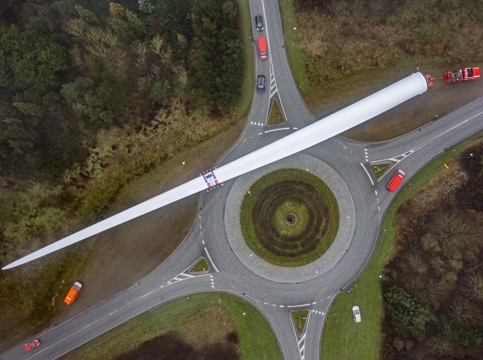 Offshore wind turbine blade is transported to a test site.