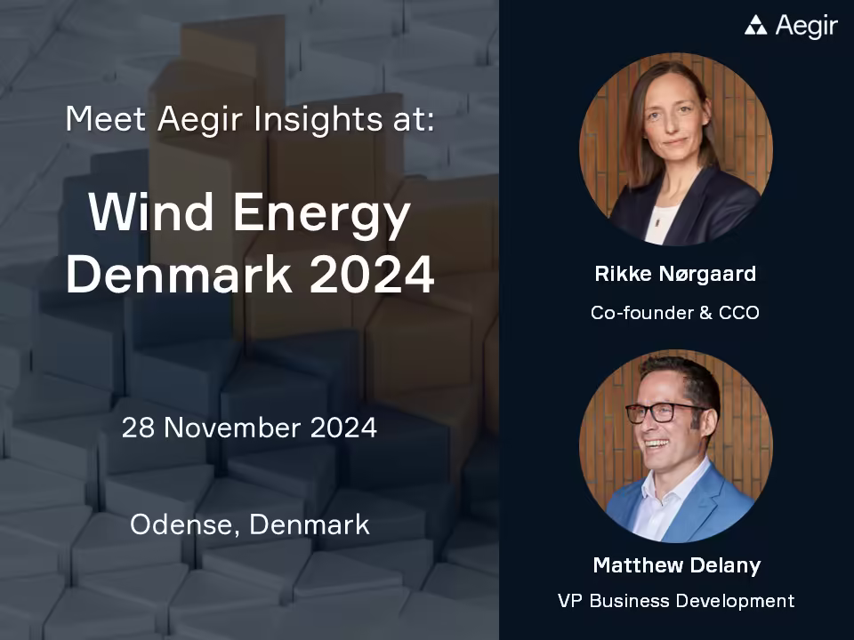 CCO & Co-founder Rikke Winther Nørgaard will talk at Wind Energy Denmark 2024 on: Turning the Tide: Supply Chain Bottlenecks in North Sea Offshore Wind on 28th November 2024 in Odense