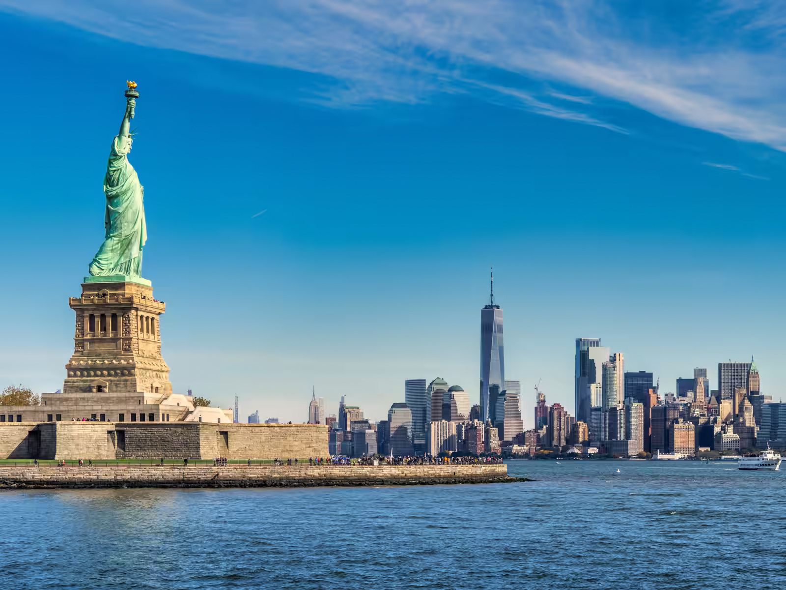 Skyline of New York with Liberty Statue