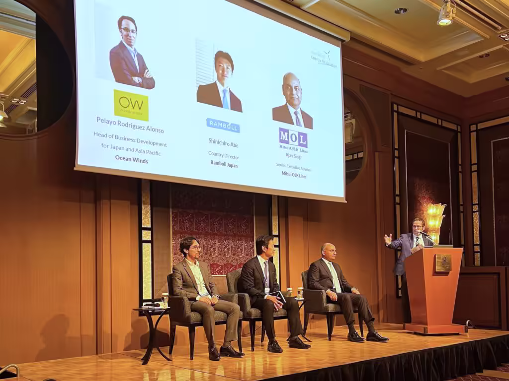 Matthew Delany moderating at the 14th Asia Offshore Wind Day in Japan, Tokyo
