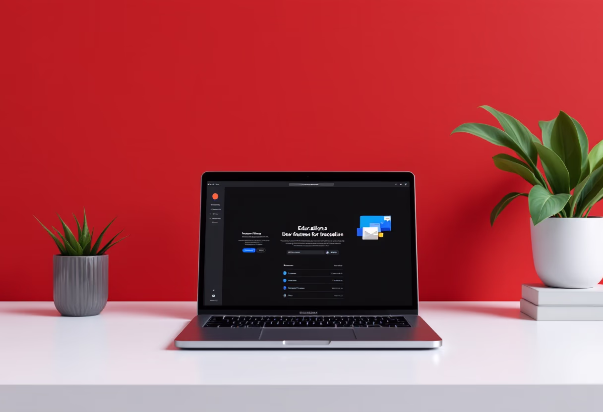 image of a computer showcasing educational software (for edtech)