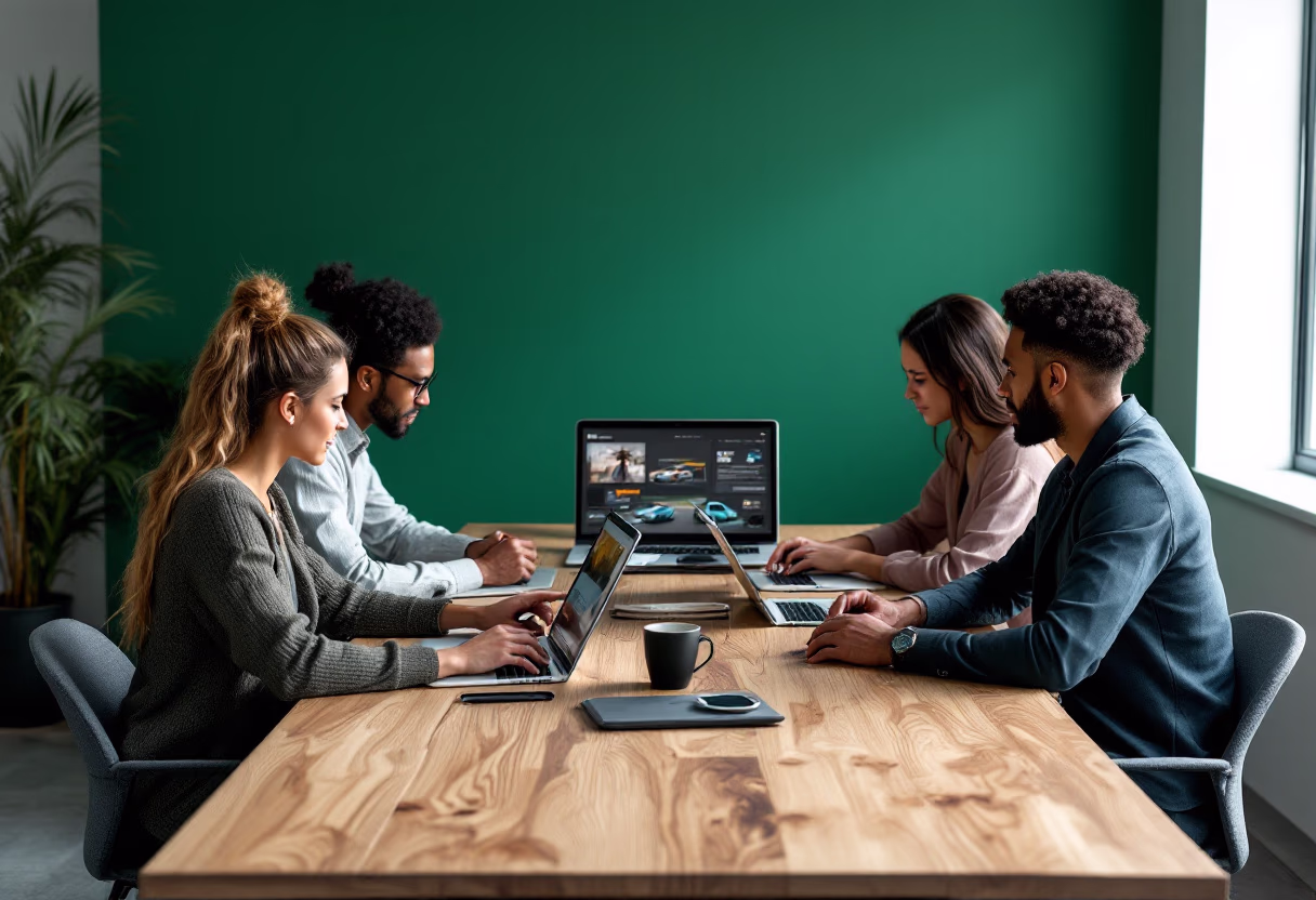 image of an office collaboration scene (for a mobility and transportation)