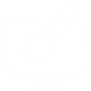 White icon of a paintbrush on a digital screen symbolizing graphic design.