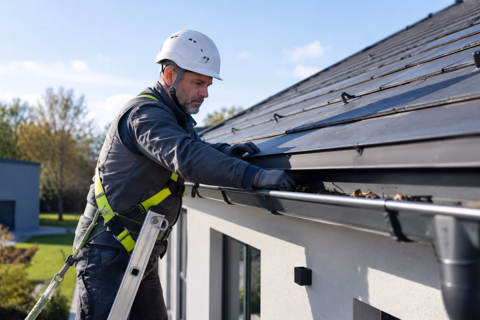 Dachrinnenreinigung für Hausverwaltungen