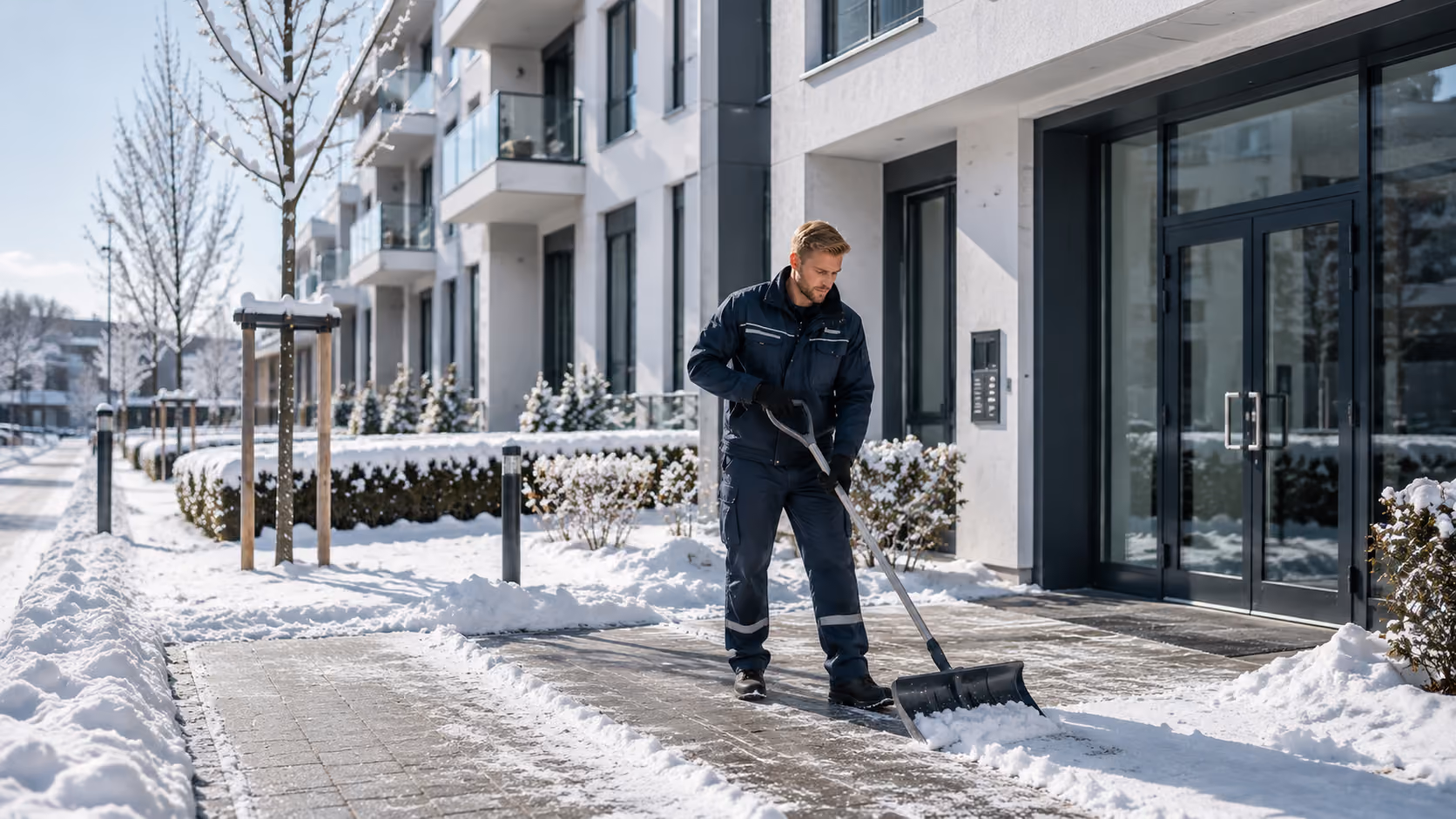 Winterdienst für Hausverwaltungen – Gehwegräumung