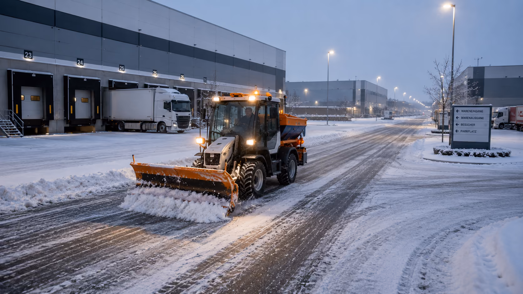 Winterdienst für Logistikflächen