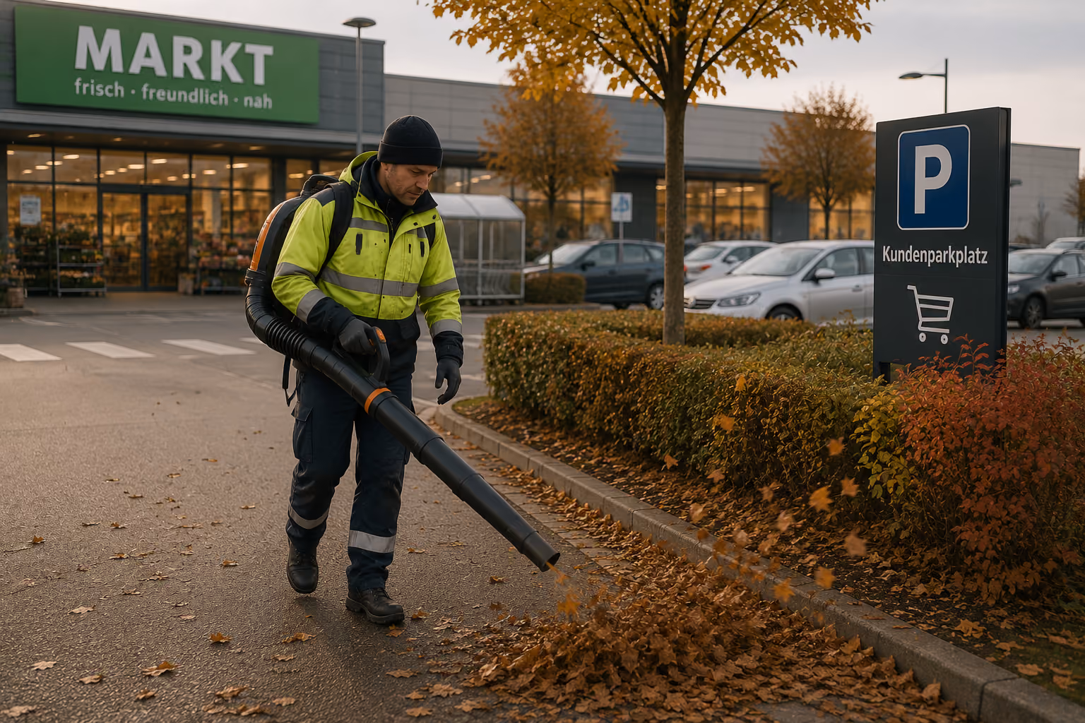 Laubbeseitigung für Einzelhandel