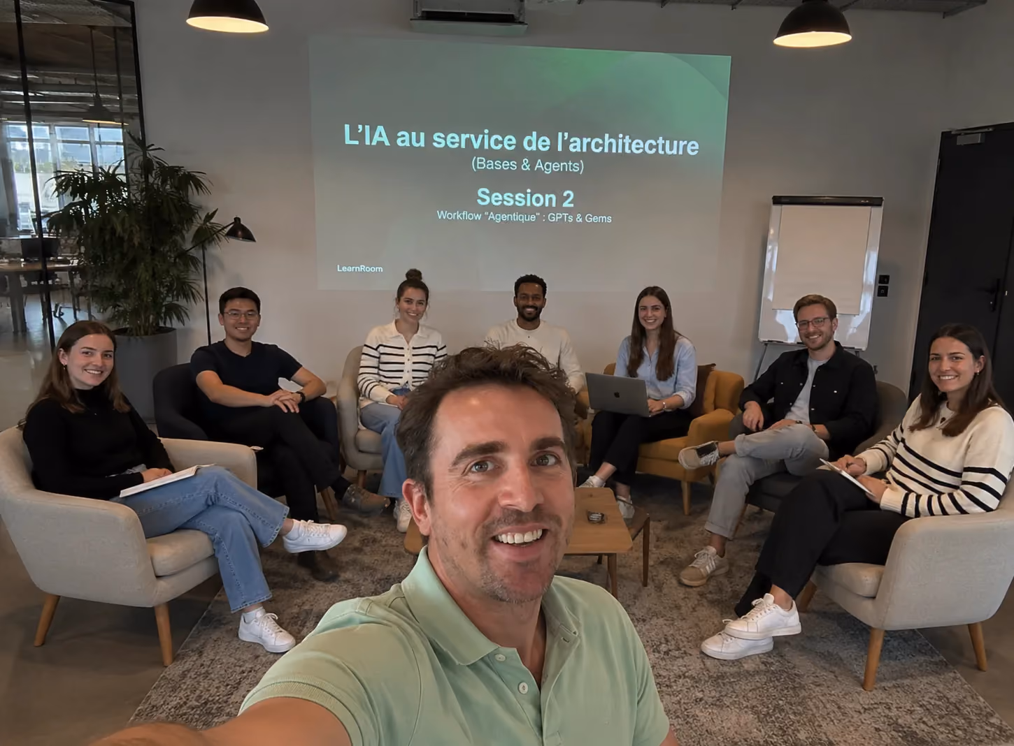 Session de formation L'IA au service de l'architecture avec les apprenants Learn Room