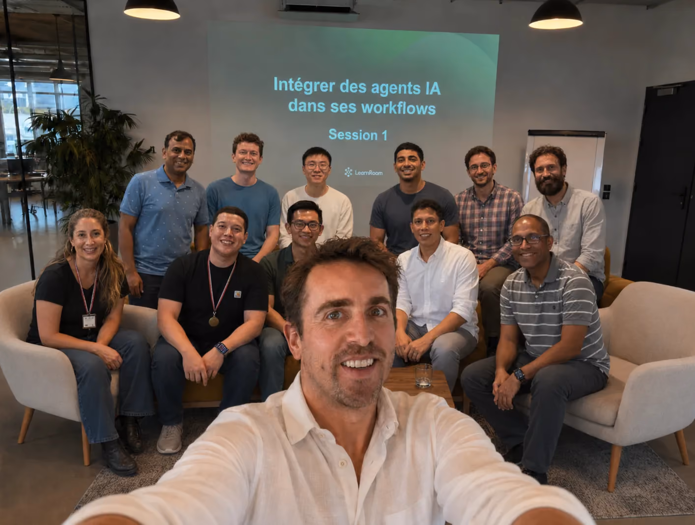 Groupe d'apprenants de la session Intégrer des agents IA dans ses workflows