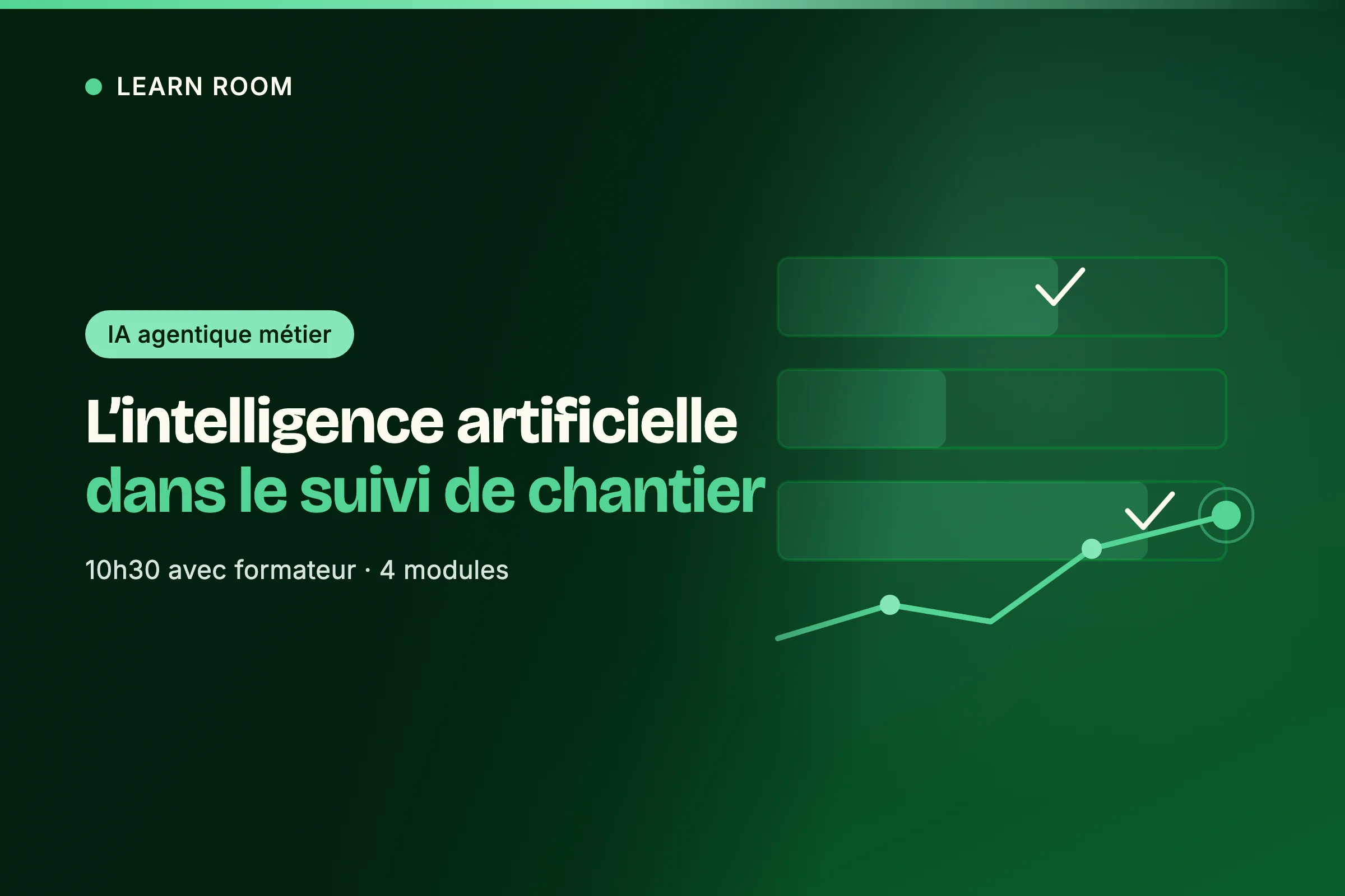 Vignette de la formation Learn Room sur l'intelligence artificielle dans le suivi de chantier