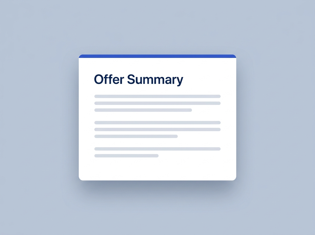 Offer summary page preview