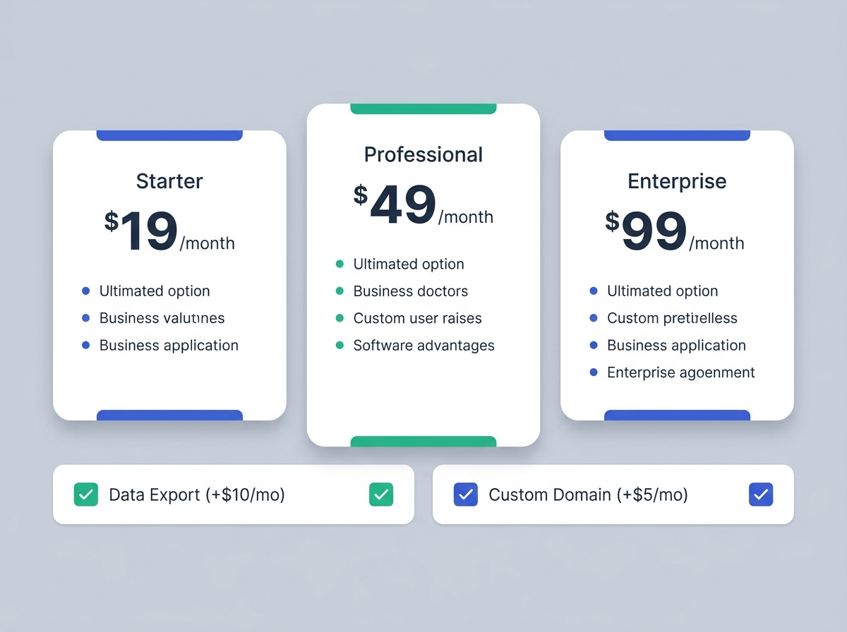 Pricing block layout preview