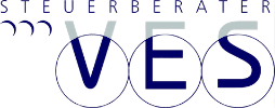 Logo mit dem Schriftzug Steuerberater VES, wobei die Buchstaben V, E und S in Kreisen hervorgehoben sind.