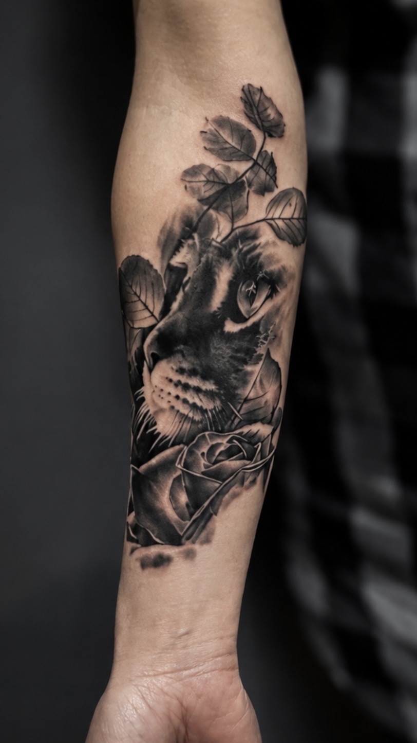 Chat et fleurs