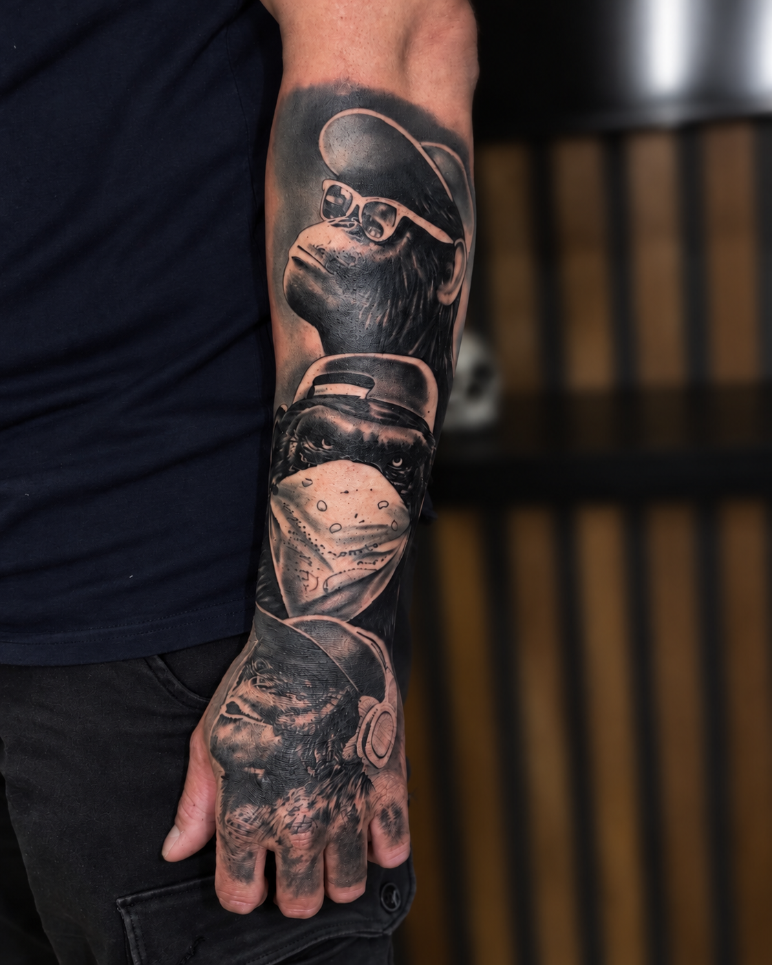 Tatouage des 3 singes — vue principale