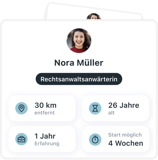 Kandidatenprofil Nora Müller mit Eckdaten