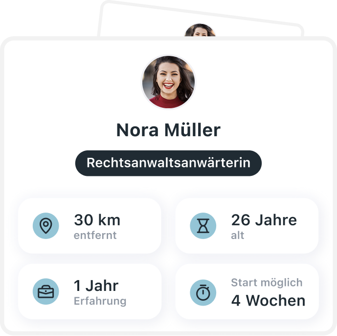 Kandidatenprofil Nora Müller mit Eckdaten
