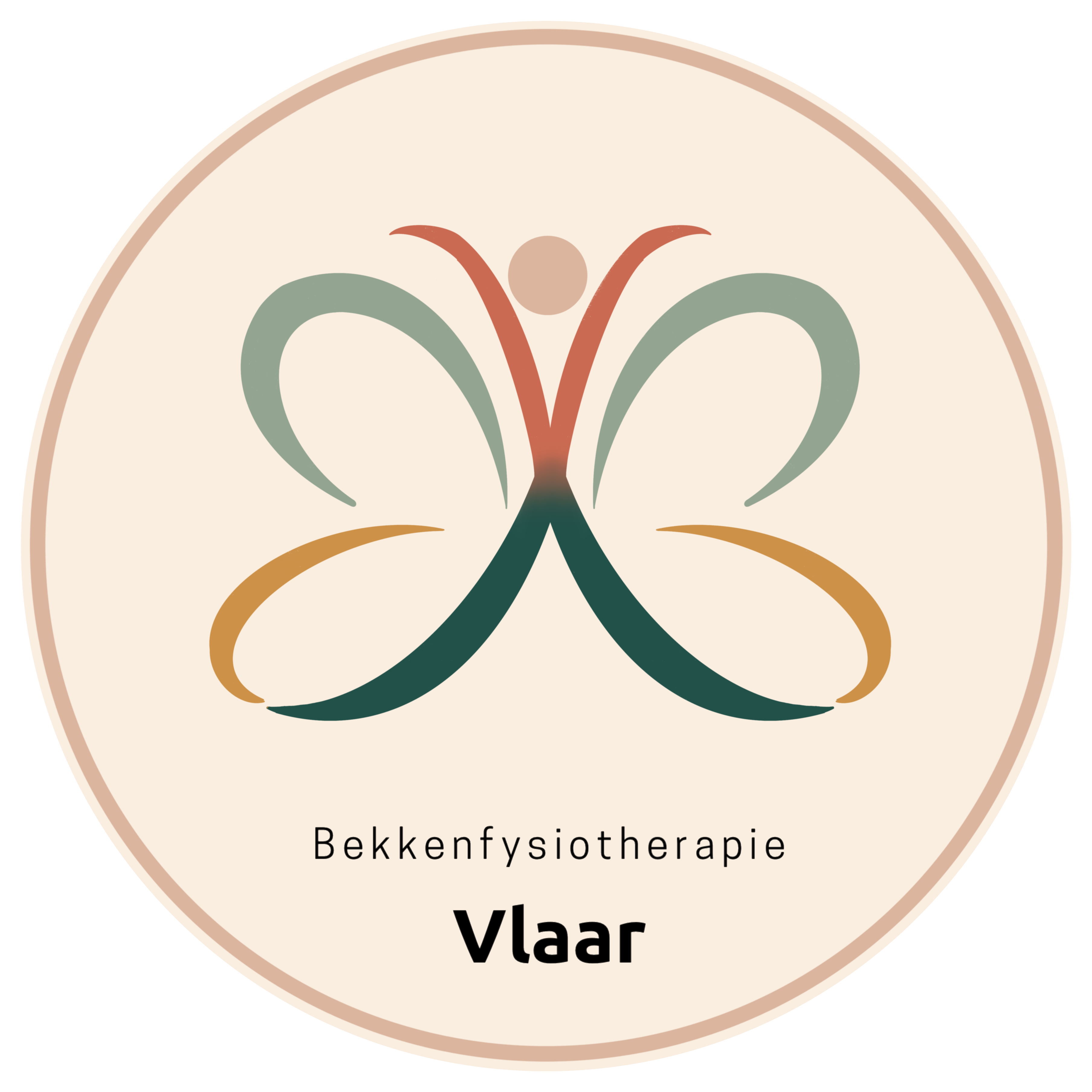 Logo Bekkenfysiotherapie Vlaar, huisstijl ontworpen door Studio Switsj