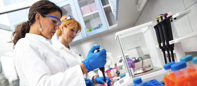 Scientists working in a lab