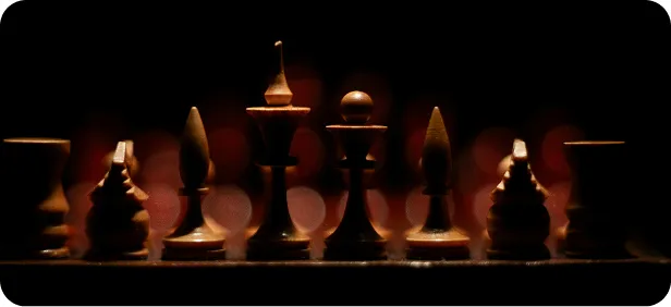 photographie d'un jeu d'échec pour imager le travail d'Abundeus qui s'adapte à tous ces clients et étudie les dossier de façon stratégie et unique.