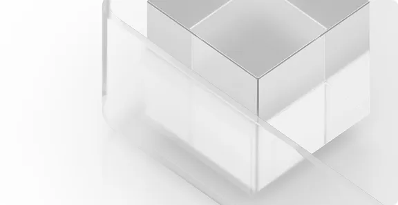 image 3 d qui représente un cube transparent pour illustrer la fiscalité transparente luxembourgeoise