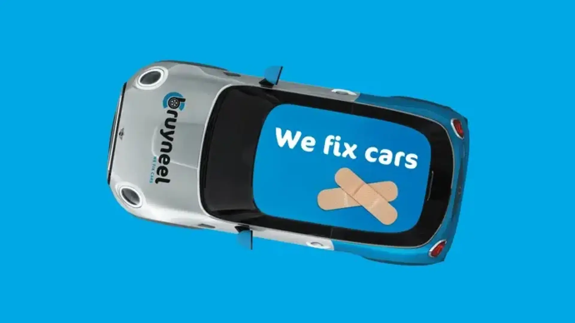 Een wagen met het logo van We Fix Cars
