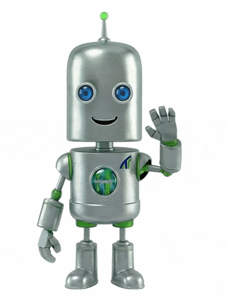 Ray, de mascotte van Trayco, aan het zwaaien