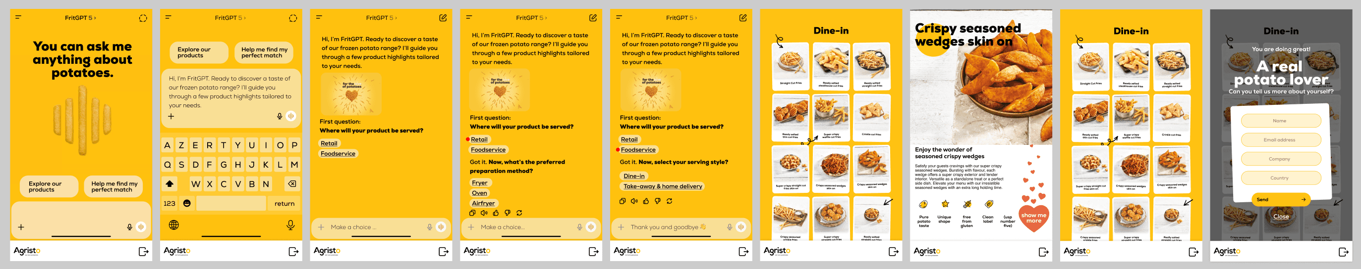 FritGPT wireframes