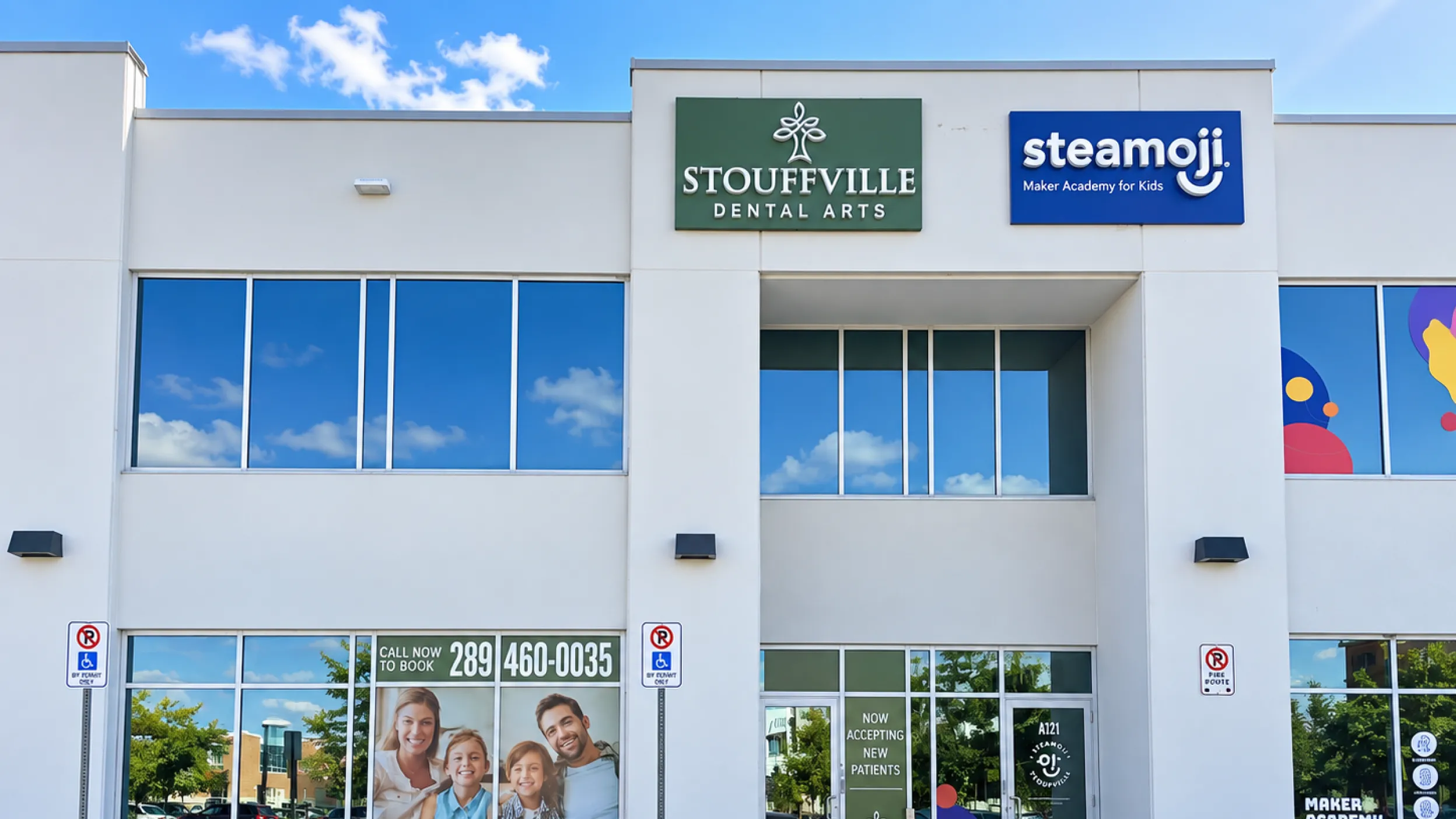 Exterior signage of of Stouffville Dental Arts in Whitchurch-Stouffville, ON