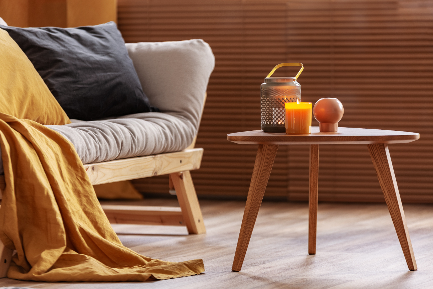 Sofa and coffee table stock image