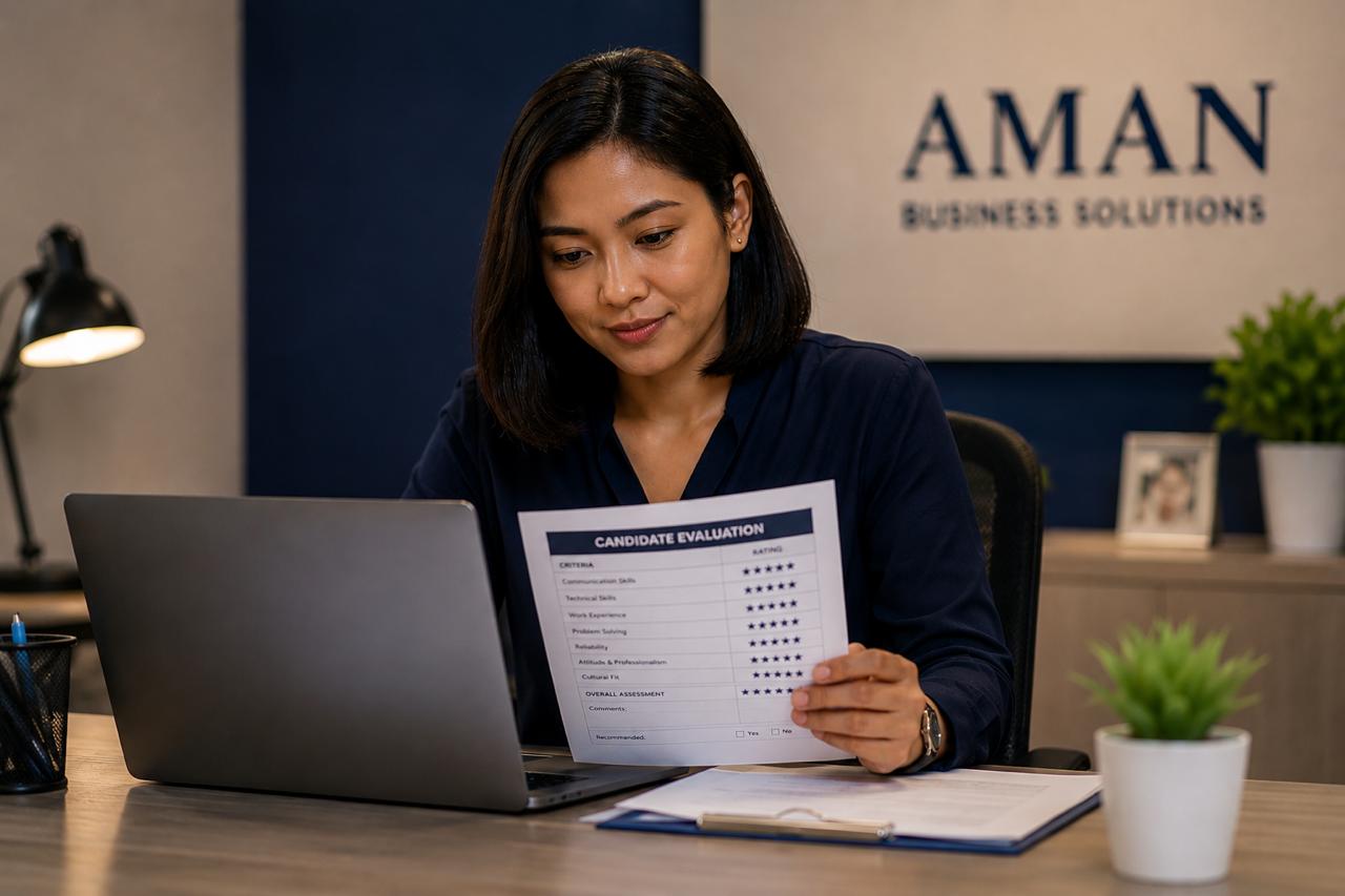 image of an individual providing support assistance for a productivity tools business