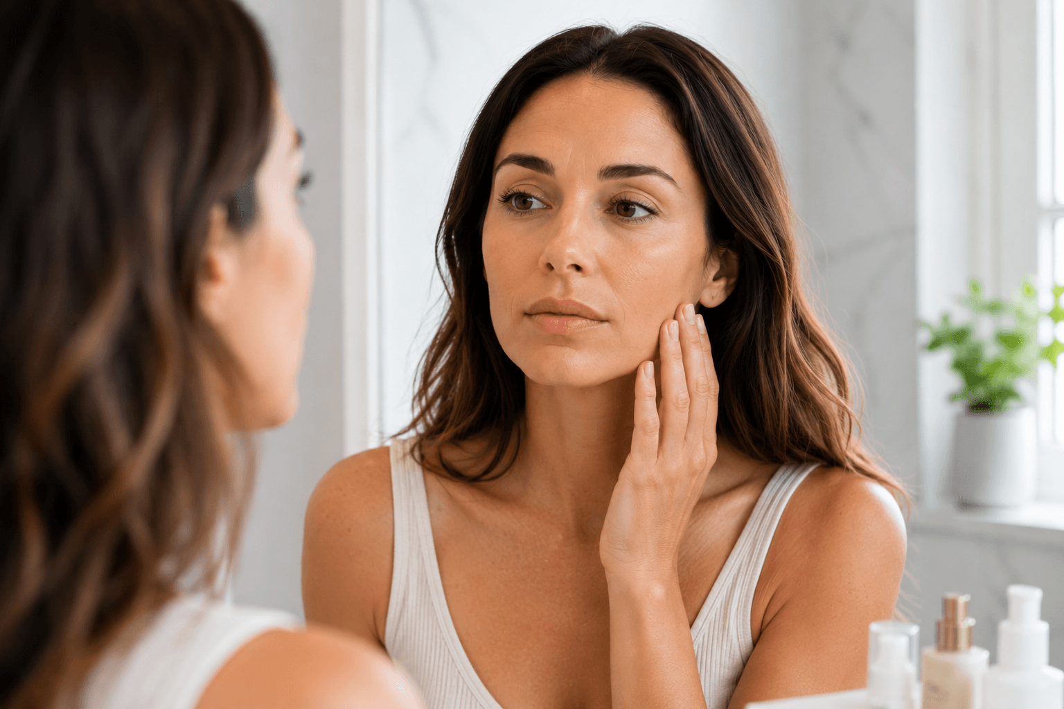 Provider administering dermal filler injections at a medical spa in Reston Virginia