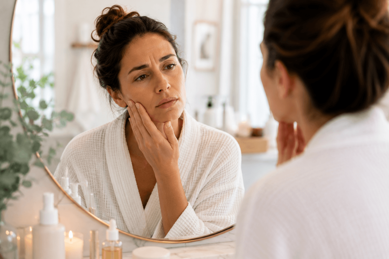 Consultation room at a medical spa in Reston Virginia with provider reviewing treatment options
