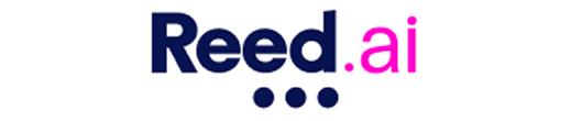 Reed.ai logo with text and three dots below the letters.