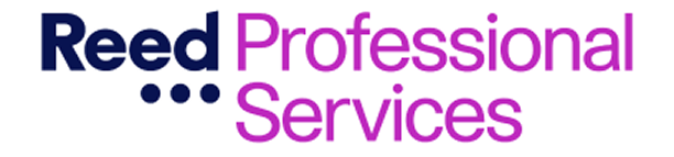 Reed Professional Services logo with Reed in dark blue and Professional Services in purple.