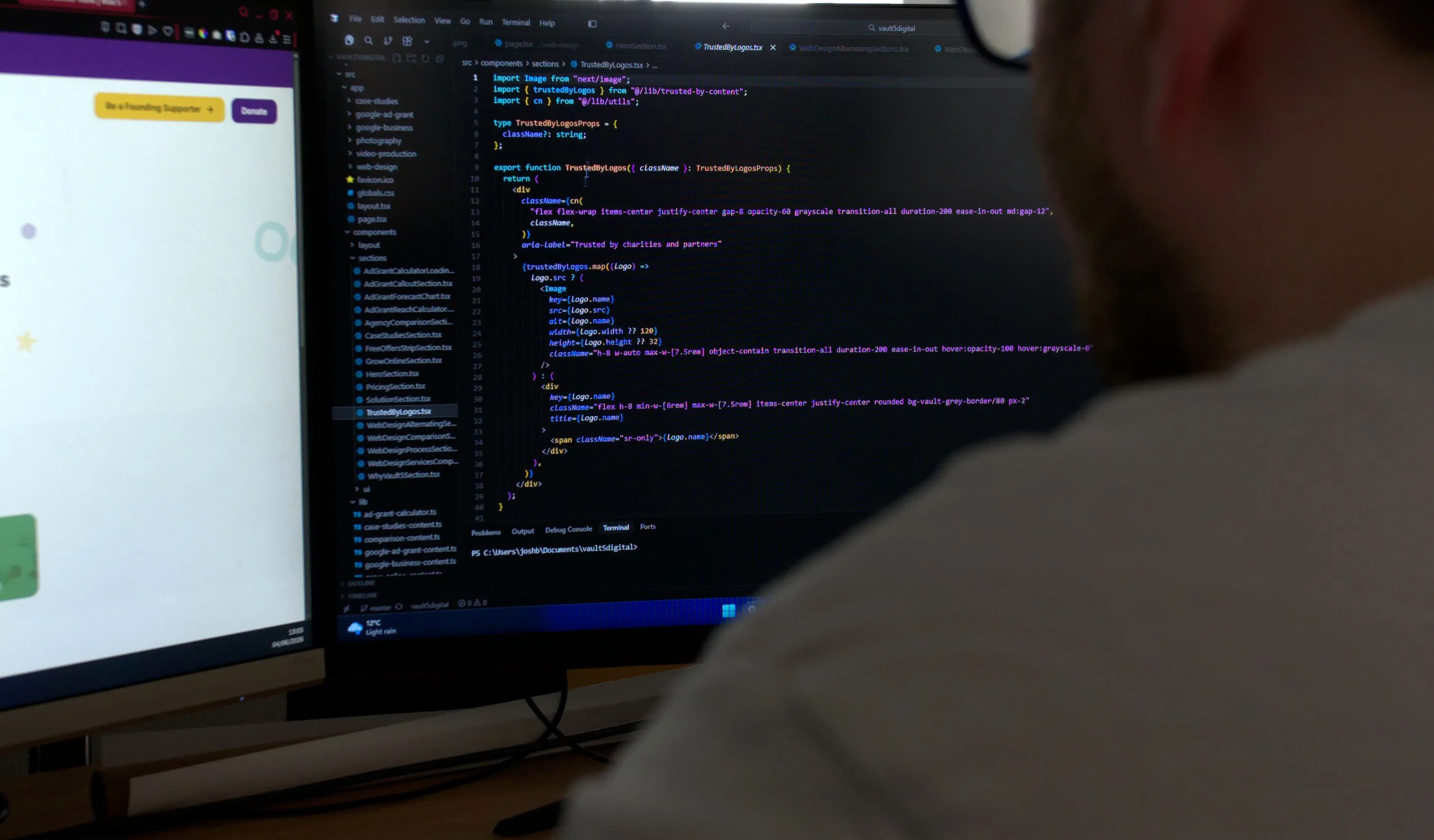 Vault 5 Digital team developing a professional charity website