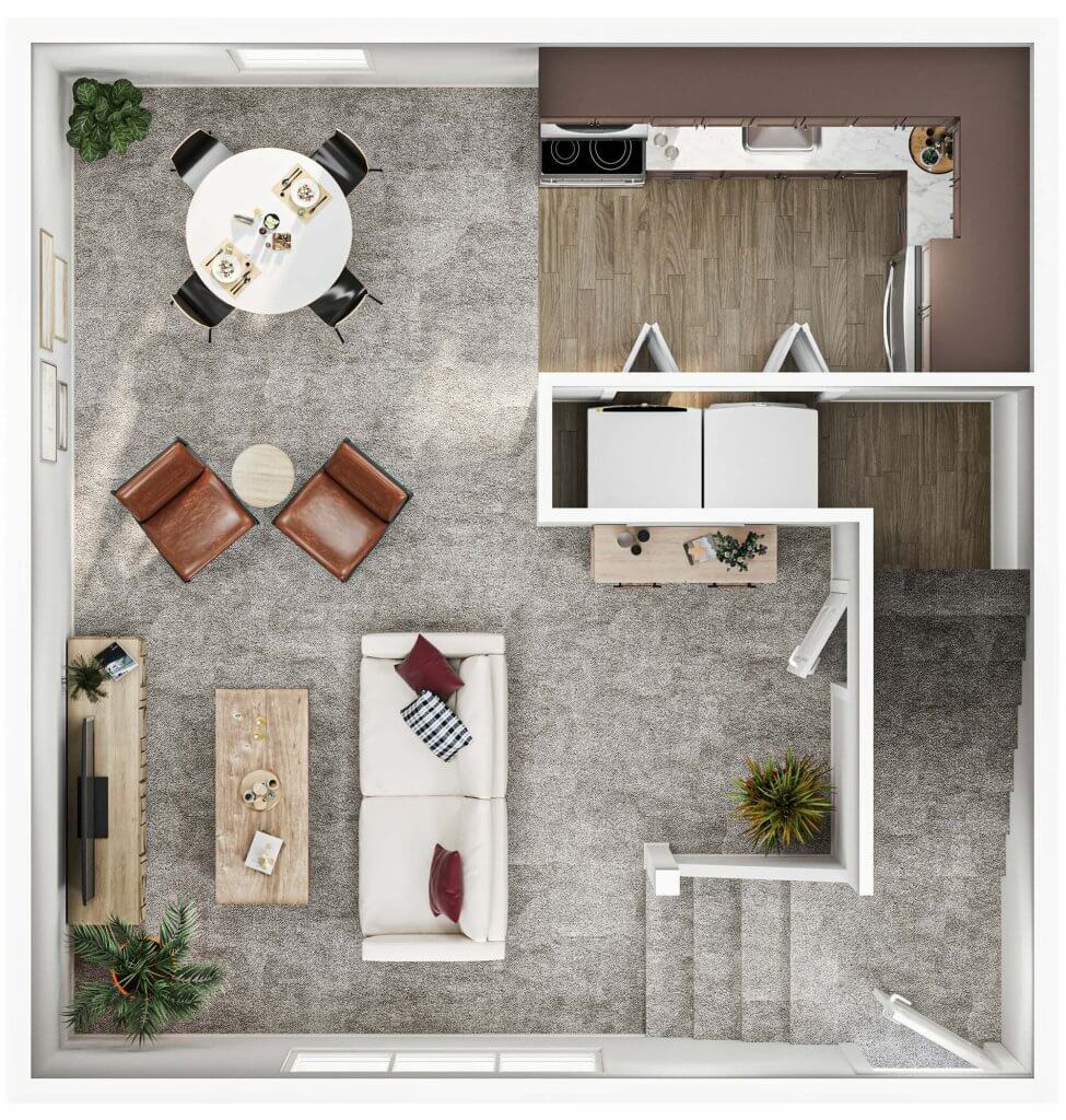 2x1 duplex floor plan image