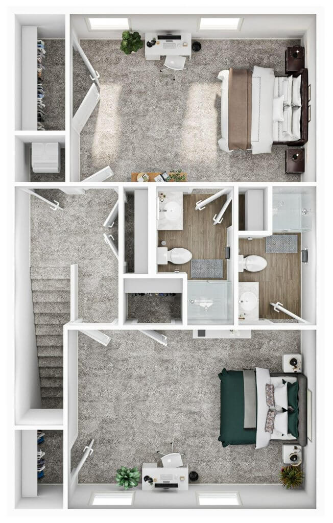 3x3.5 townhome floor plan image