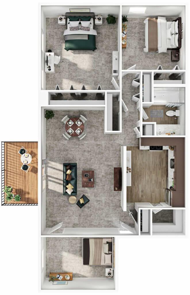 3x1 chateau floor plan image