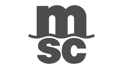 MSC Mediterranean Shipping Company logo in grayscale.