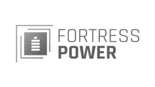 Fortress Power logo in grayscale.