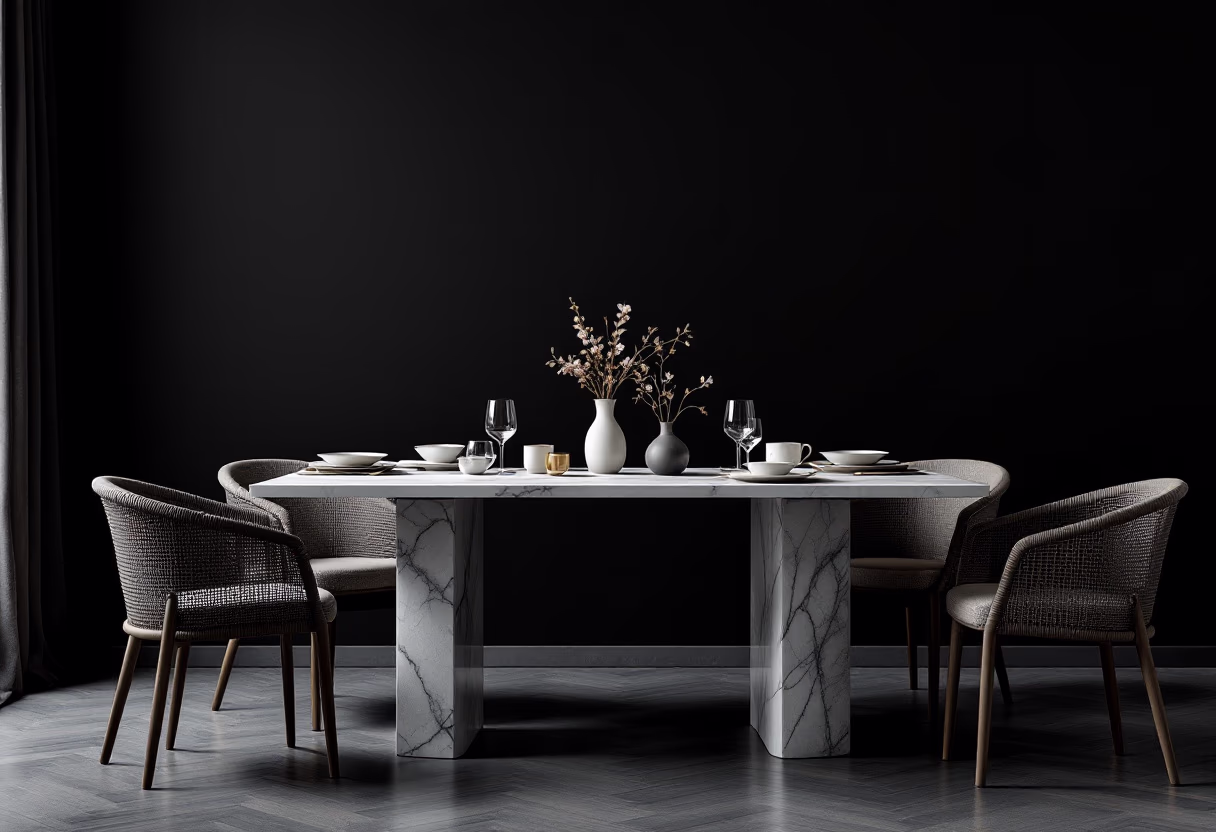 image of a modern dining set (for a furniture store)
