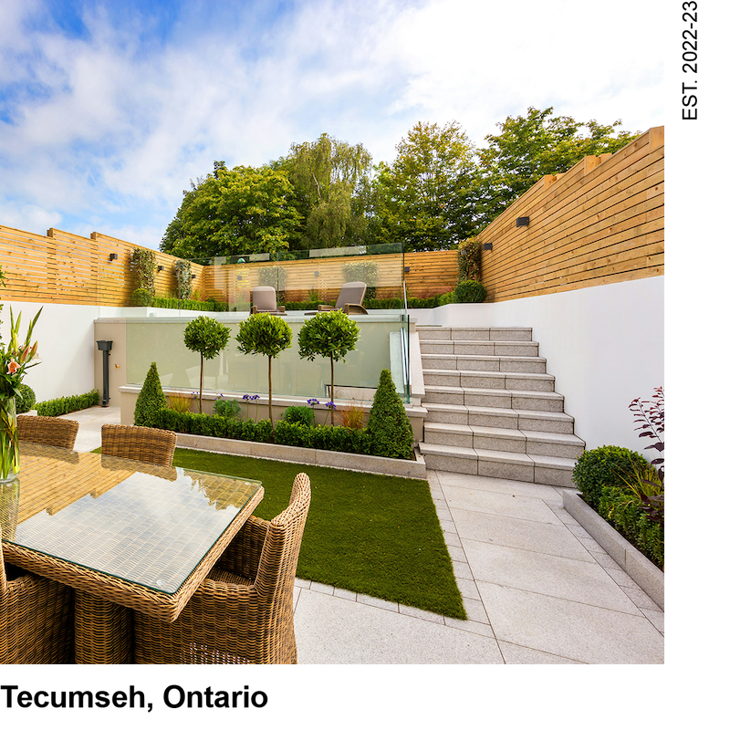 Tecumseh backyard landscaping