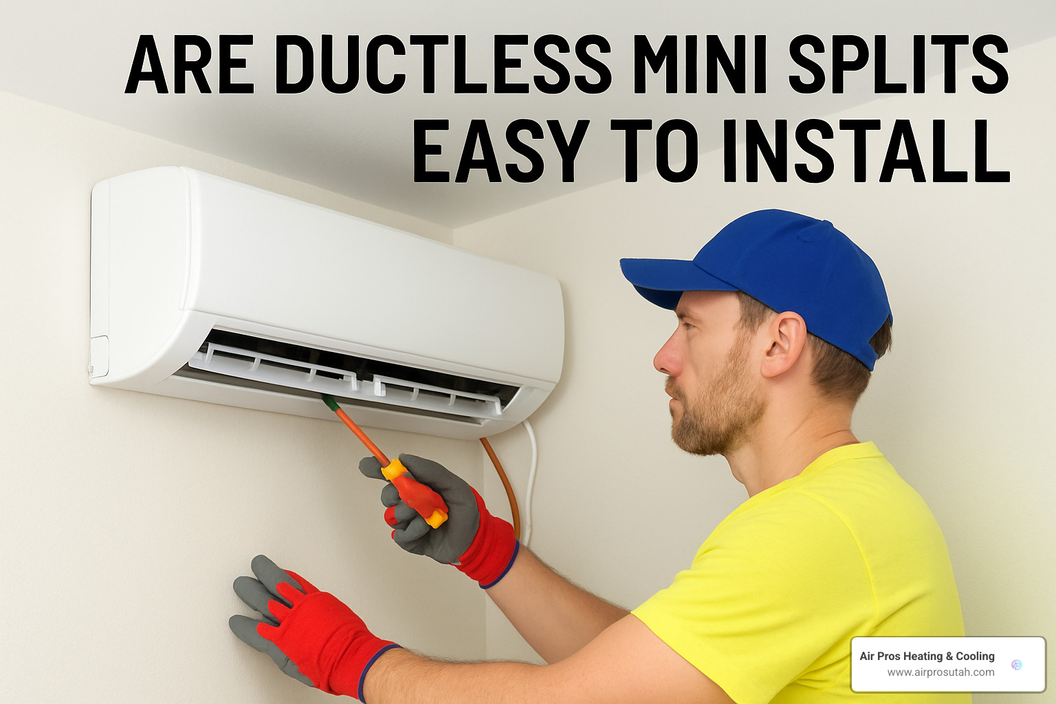 DIY tools versus professional HVAC van - are ductless mini splits easy to install