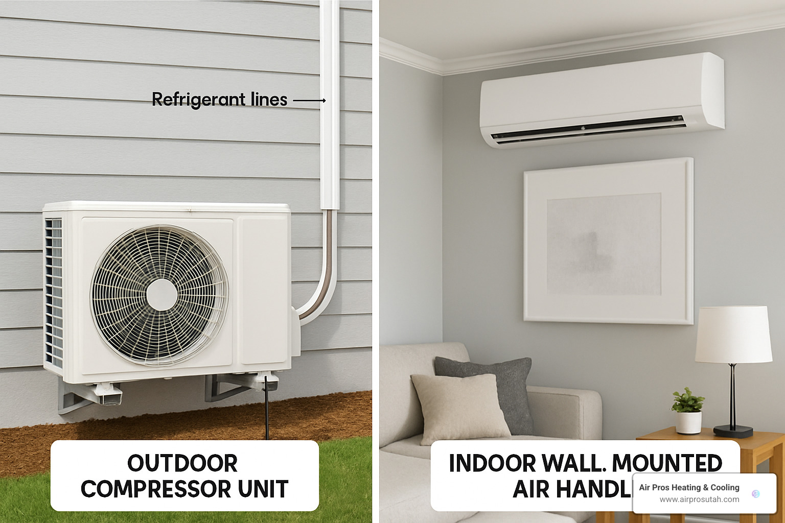 indoor and outdoor mini split components - disadvantages of mini split systems