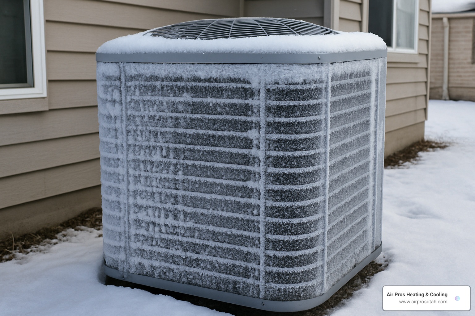 Iced over heat pump outdoor coil - heat pump repair salt lake city ut