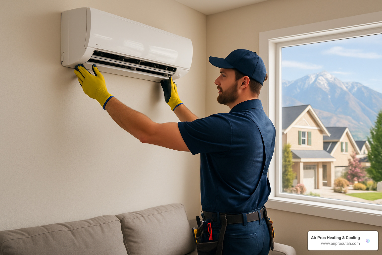 Ductless mini split installation in a Salt Lake City home - HVAC Experts SLC