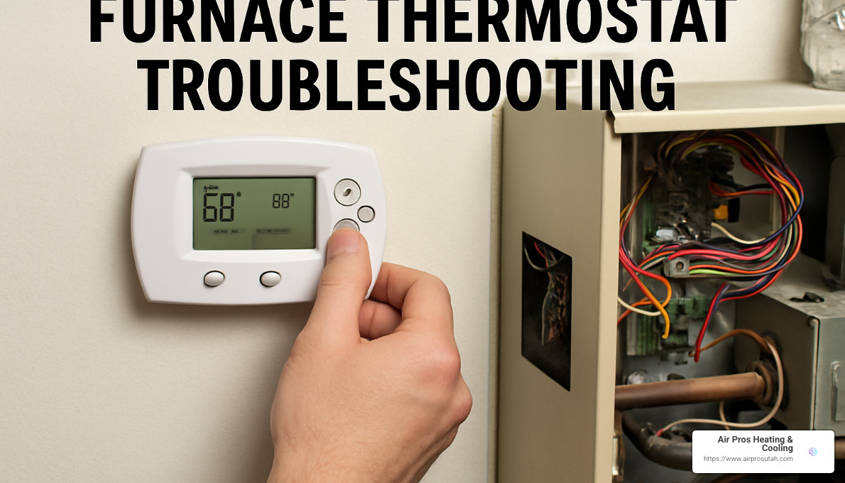 Modern smart thermostat on wall - Furnace thermostat troubleshooting