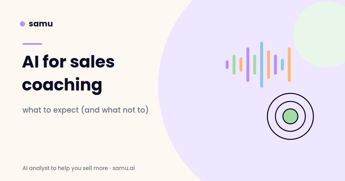 AI for sales coaching: what to expect — Samu's guide to the Samu Score