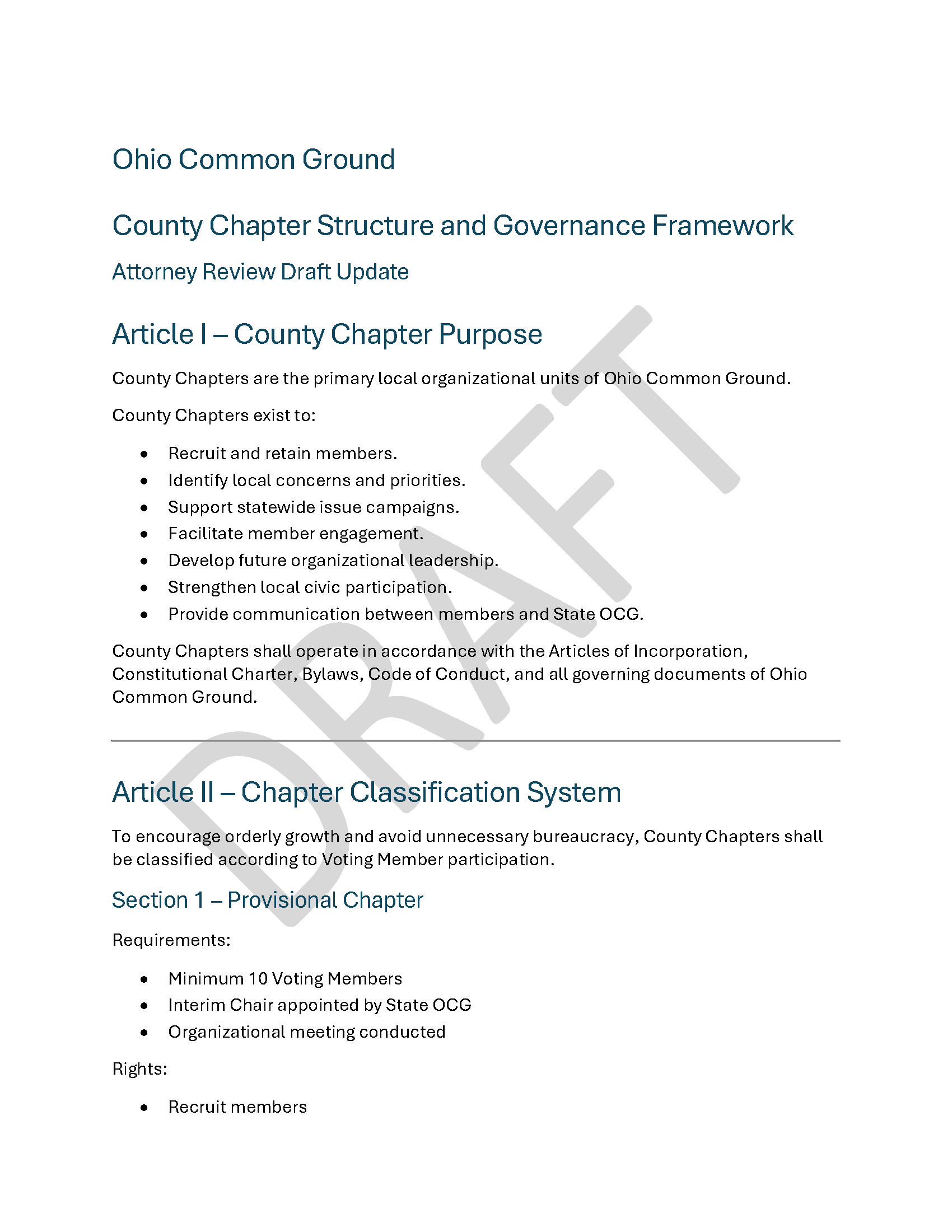 Founding Document Cover Page